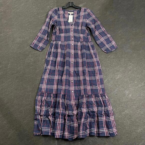 Marine Layer Dresses & Skirts - MARINE LAYER Maeve Midi Dress Women's Size S Twighlight Plaid